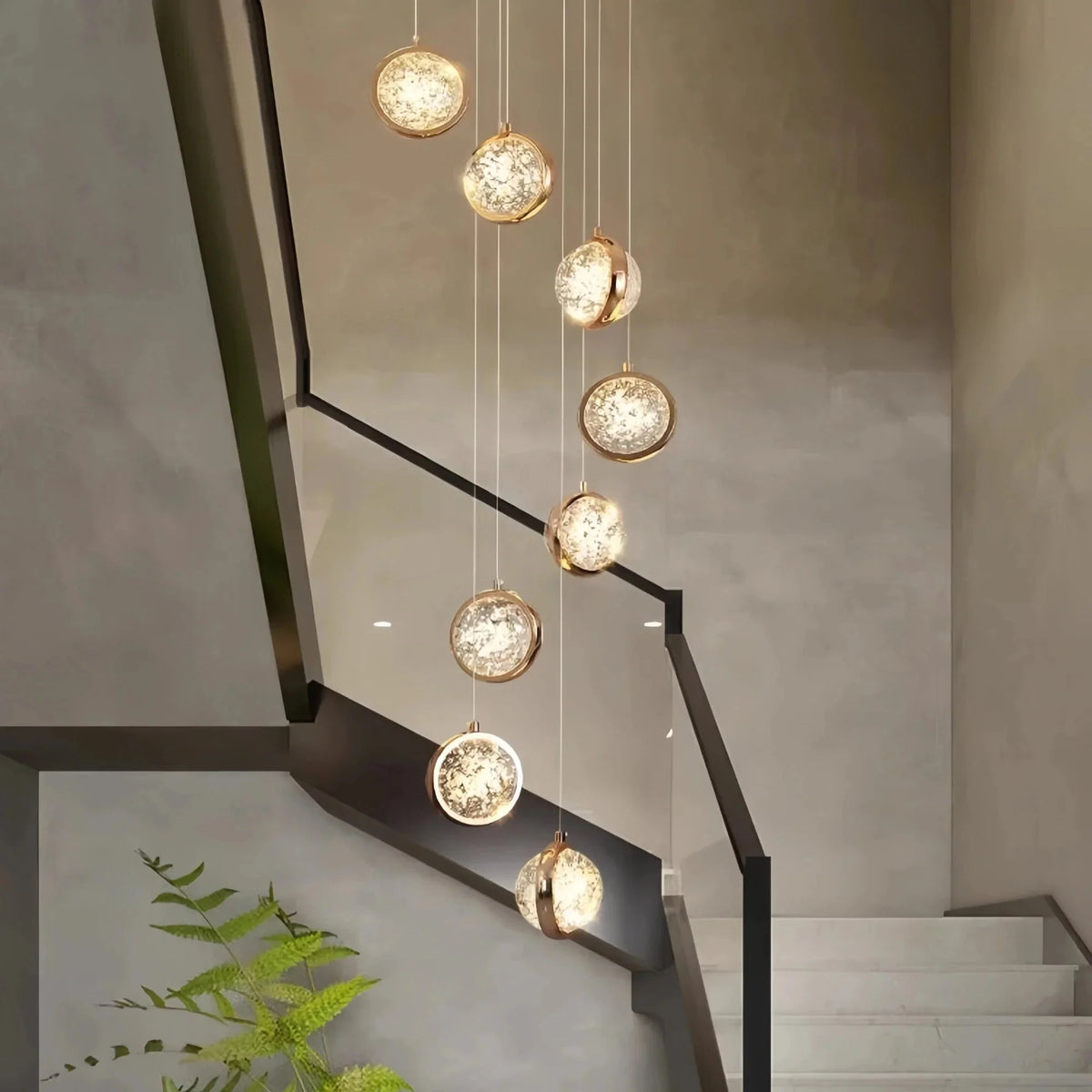 Reina Crystal Long Chandelier - 8 Lights 15.75" D x 78.74" Hcasivra