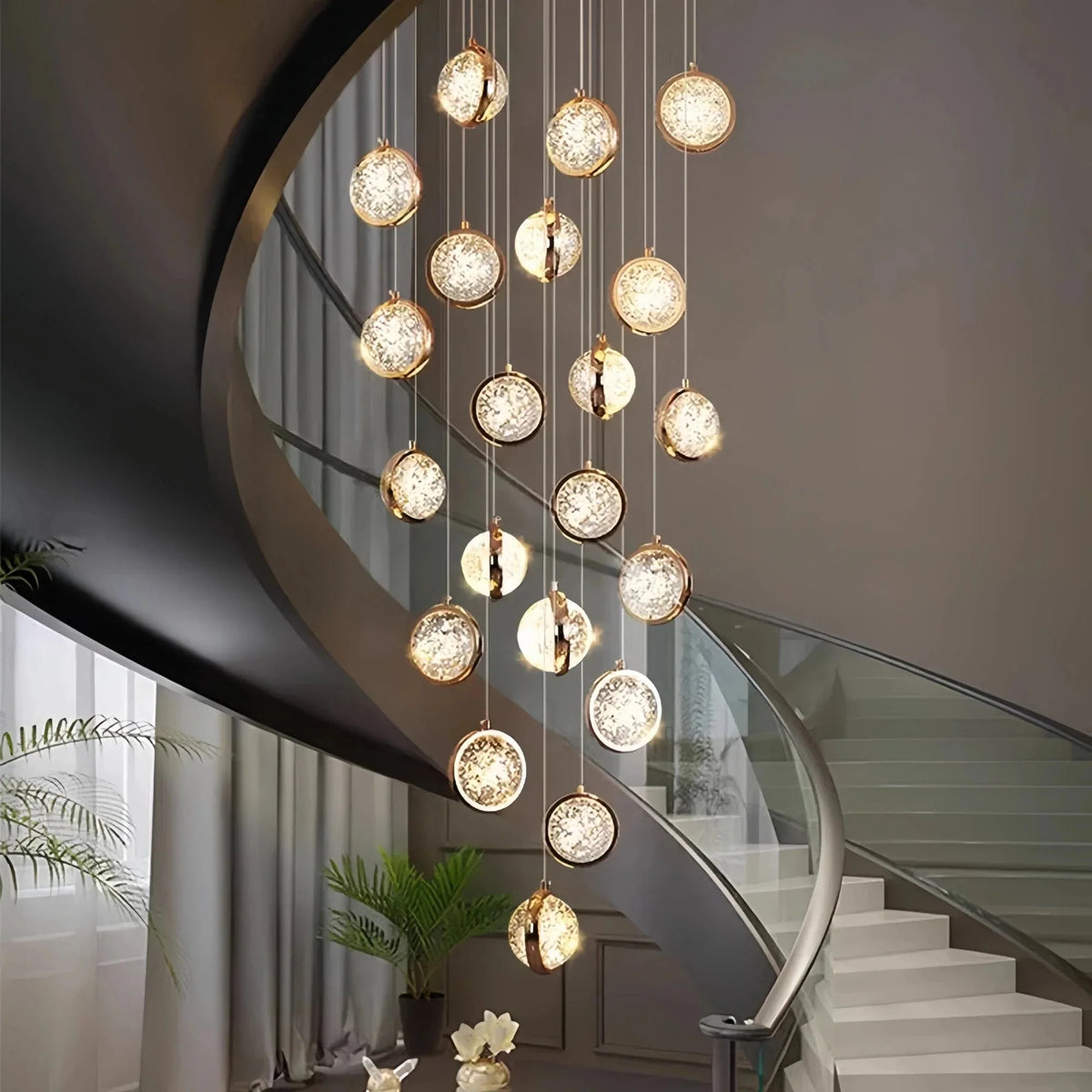 Reina Crystal Long Chandelier - 21 Lights: 23.62" D x 137.8" Hcasivra