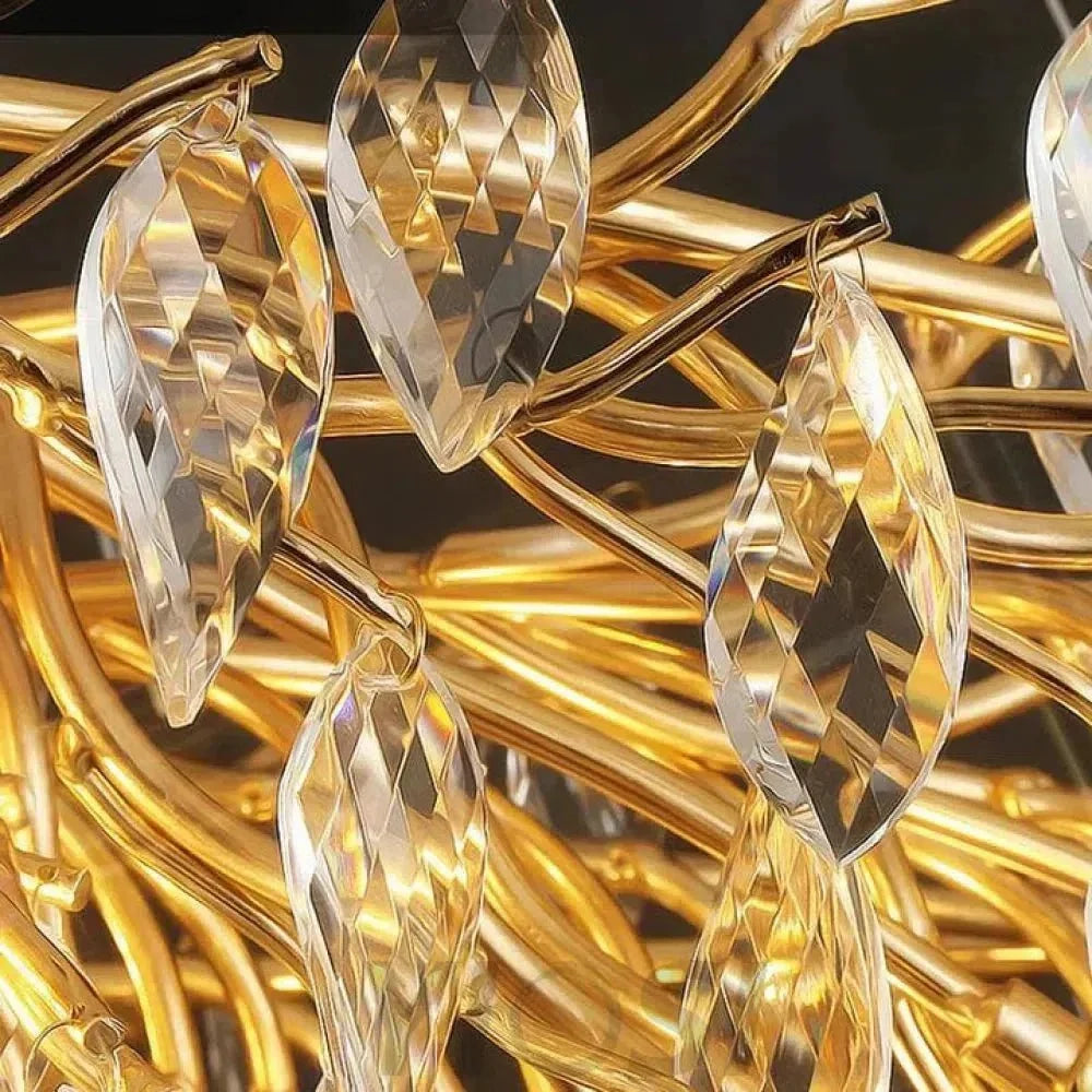 Renata Polyhedral Crystal Branch Chandelier - 24" Lcasivra
