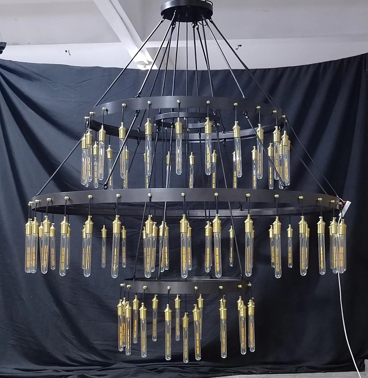 Retro - Inspired Metal Pendant Light Chandelier for Living Room/Bedroom/Staircase/Villa - D39.4"*H47.2"BronzeWarm Lightcasivra