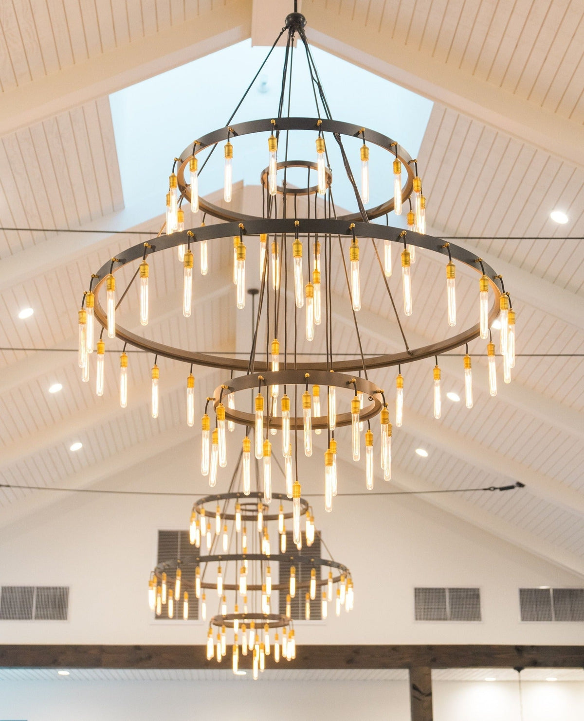 Retro - Inspired Metal Pendant Light Chandelier for Living Room/Bedroom/Staircase/Villa - D39.4"*H47.2"BlackWarm Lightcasivra