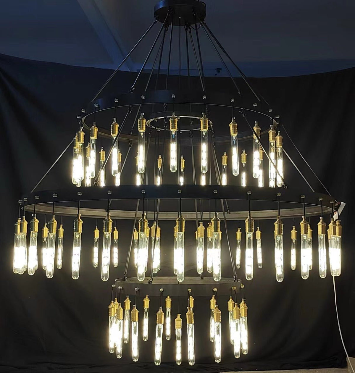 Retro - Inspired Metal Pendant Light Chandelier for Living Room/Bedroom/Staircase/Villa - D39.4"*H47.2"BronzeWarm Lightcasivra