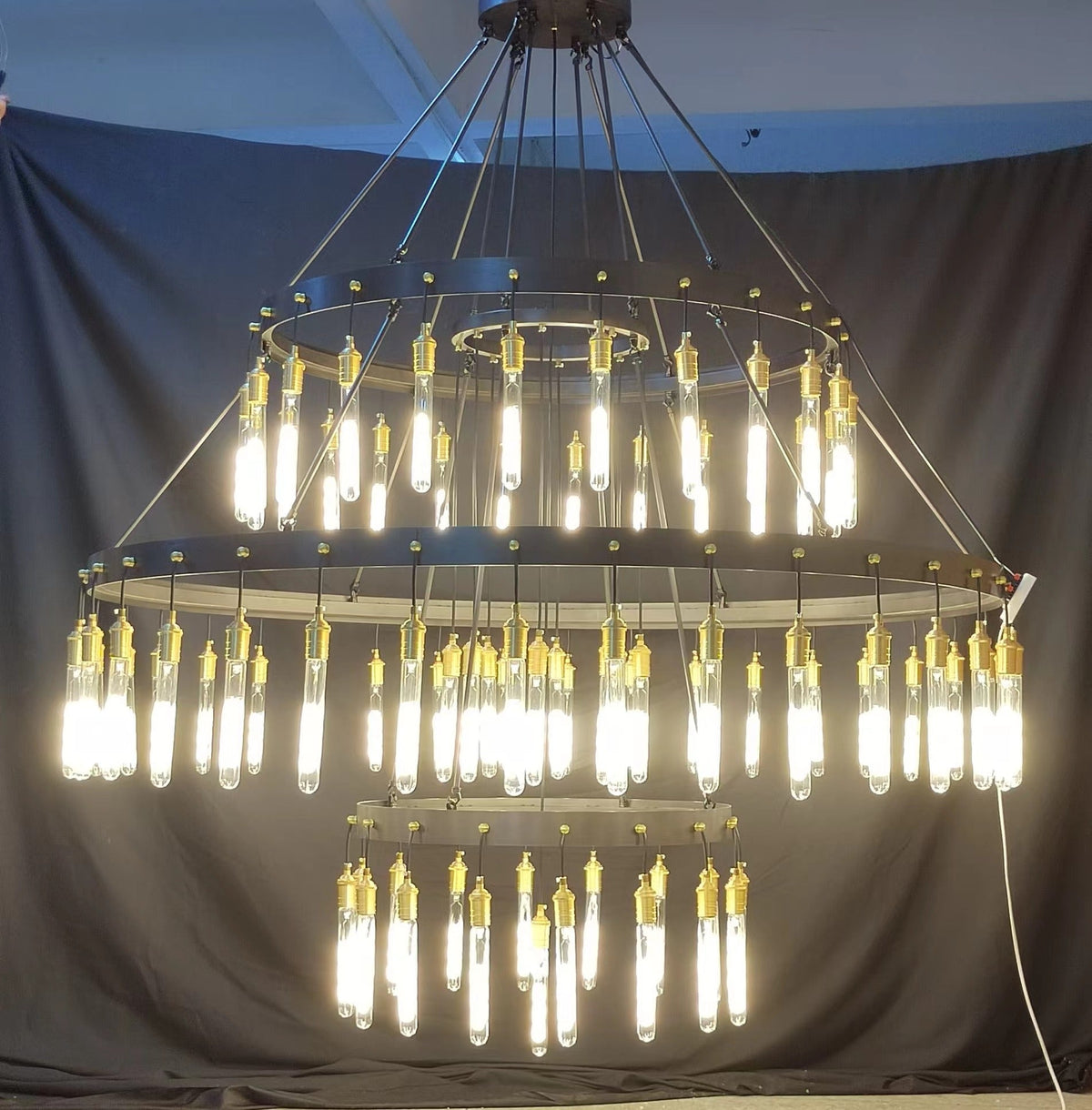 Retro - Inspired Metal Pendant Light Chandelier for Living Room/Bedroom/Staircase/Villa - D39.4"*H47.2"BronzeWarm Lightcasivra