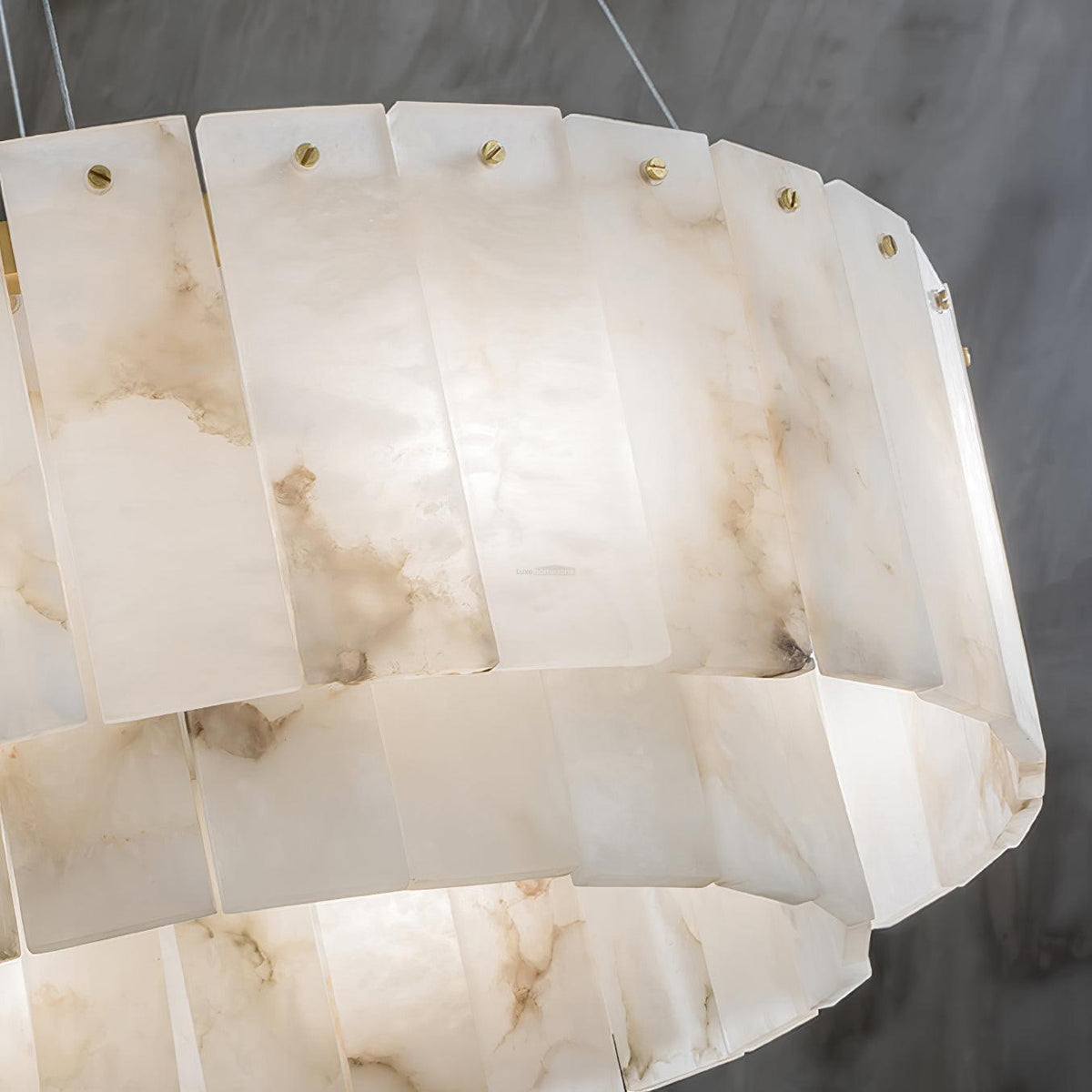 Rock Alabaster Chandelier 23.6" 31.4" - 23.6" x H 59"/ Dia 60cm x H 150cmBrass & White Alabastercasivra