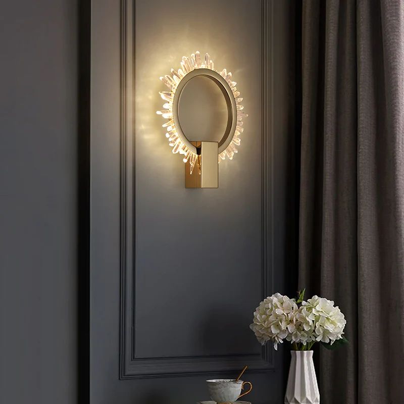 Rose Rock Crystal Ring-wall-sconce-modern-wall-fixture - Largecasivra