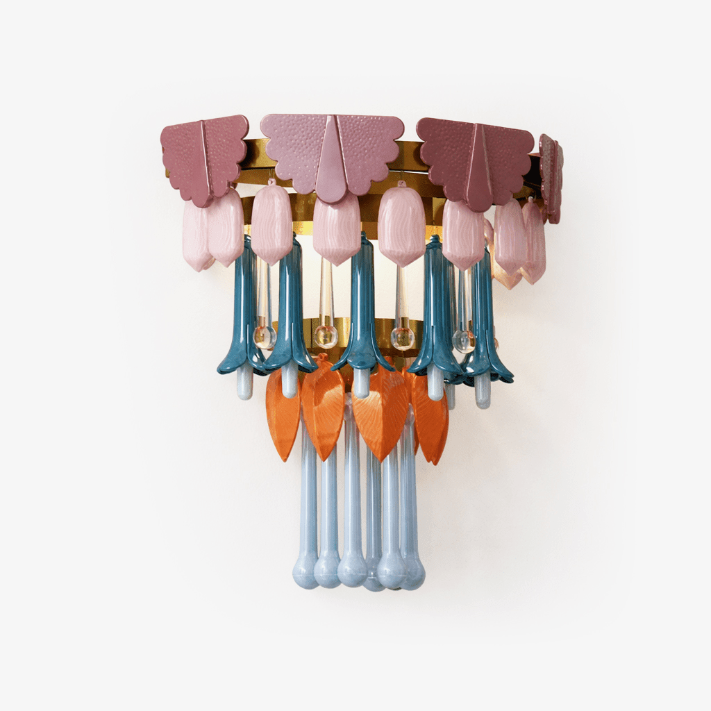 Roselle Ceramic Murano-Style Fringe Wall Lamp - ∅ 16.9" x H 18.5"Colorfulcasivra