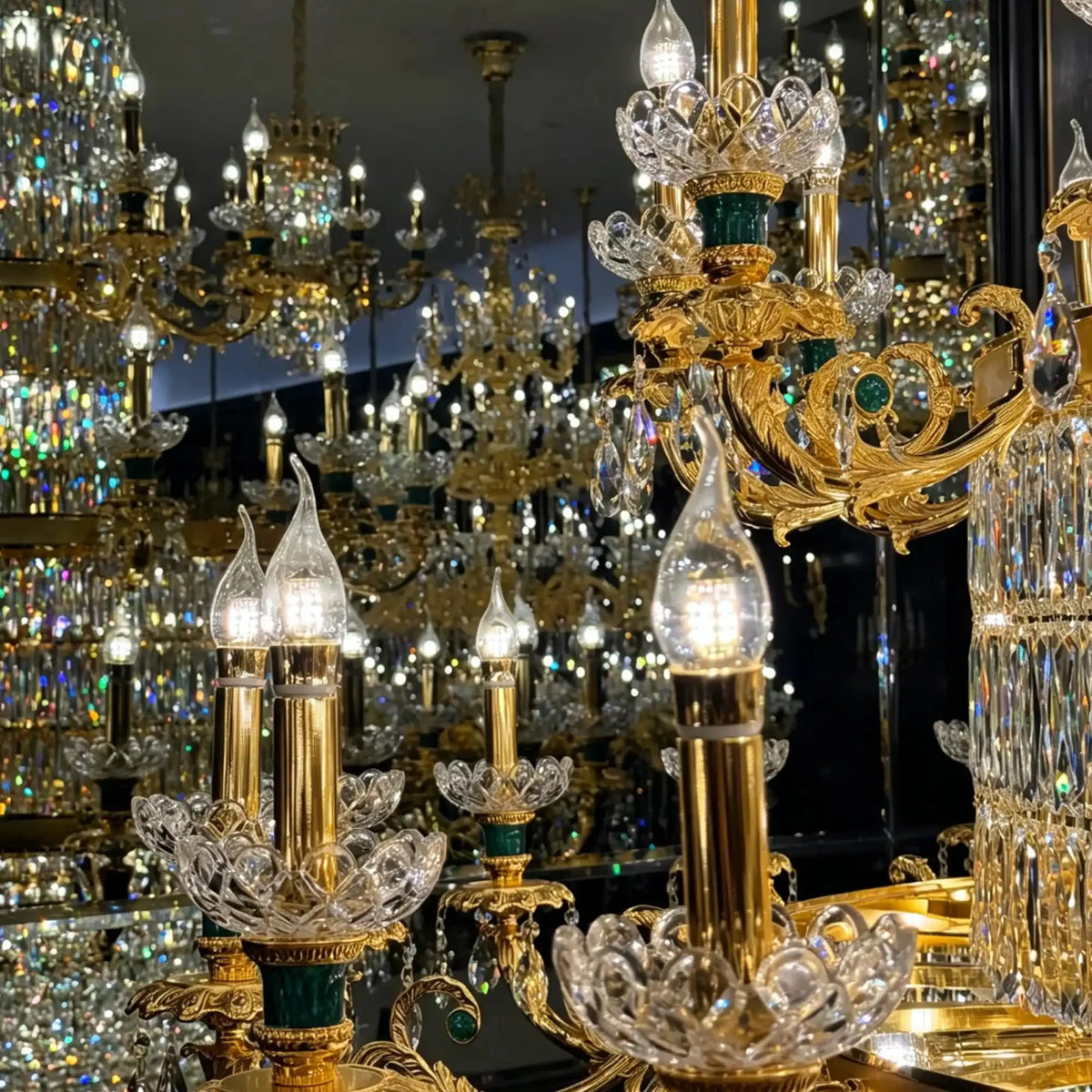 Royal Palace Crown Tiered Crystal Chandelier - CustomWarm Lightcasivra