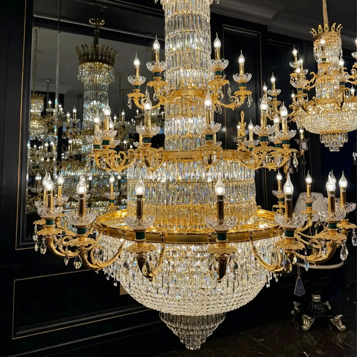 Royal Palace Crown Tiered Crystal Chandelier - CustomWarm Lightcasivra