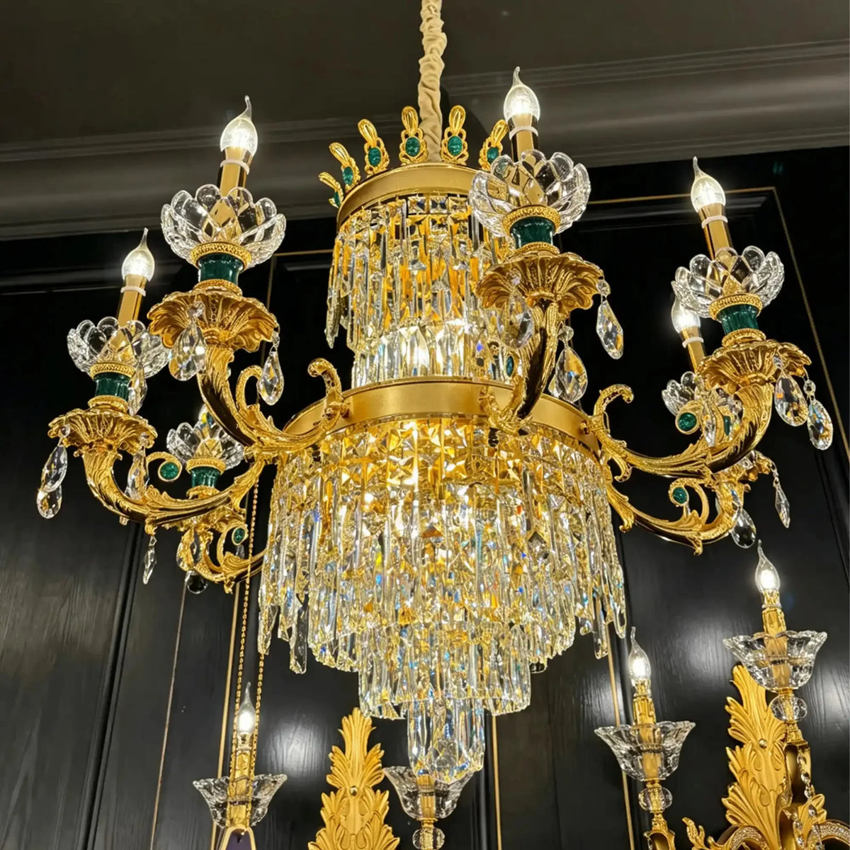 Royal Palace Crown Tiered Crystal Chandelier - CustomWarm Lightcasivra