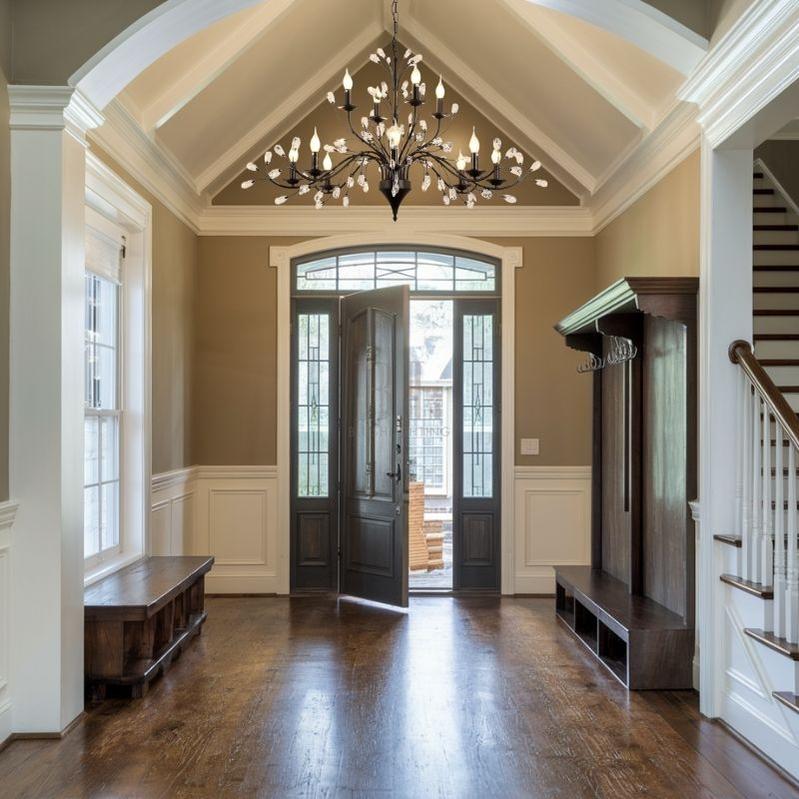 Rustic Wrought Iron Chandeliers 12 Lights - BlackWarm Light 3000Kcasivra