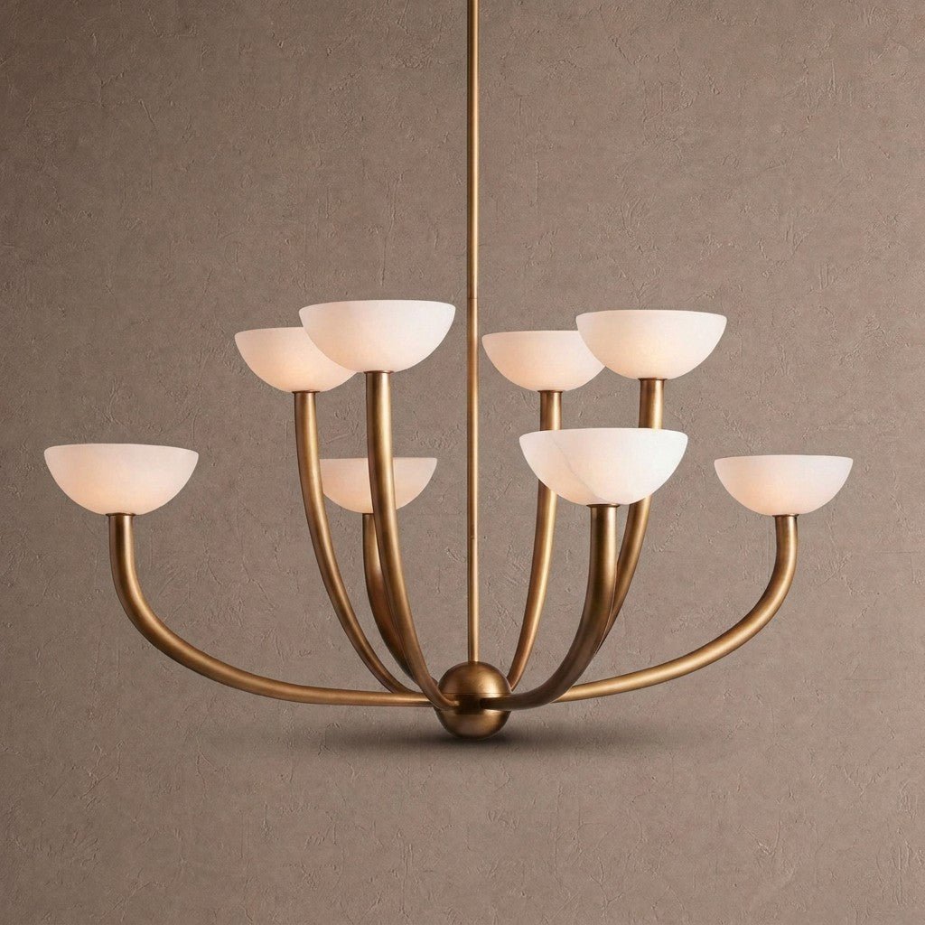 Saguaro Alabaster Chandelier - 42"Brasscasivra