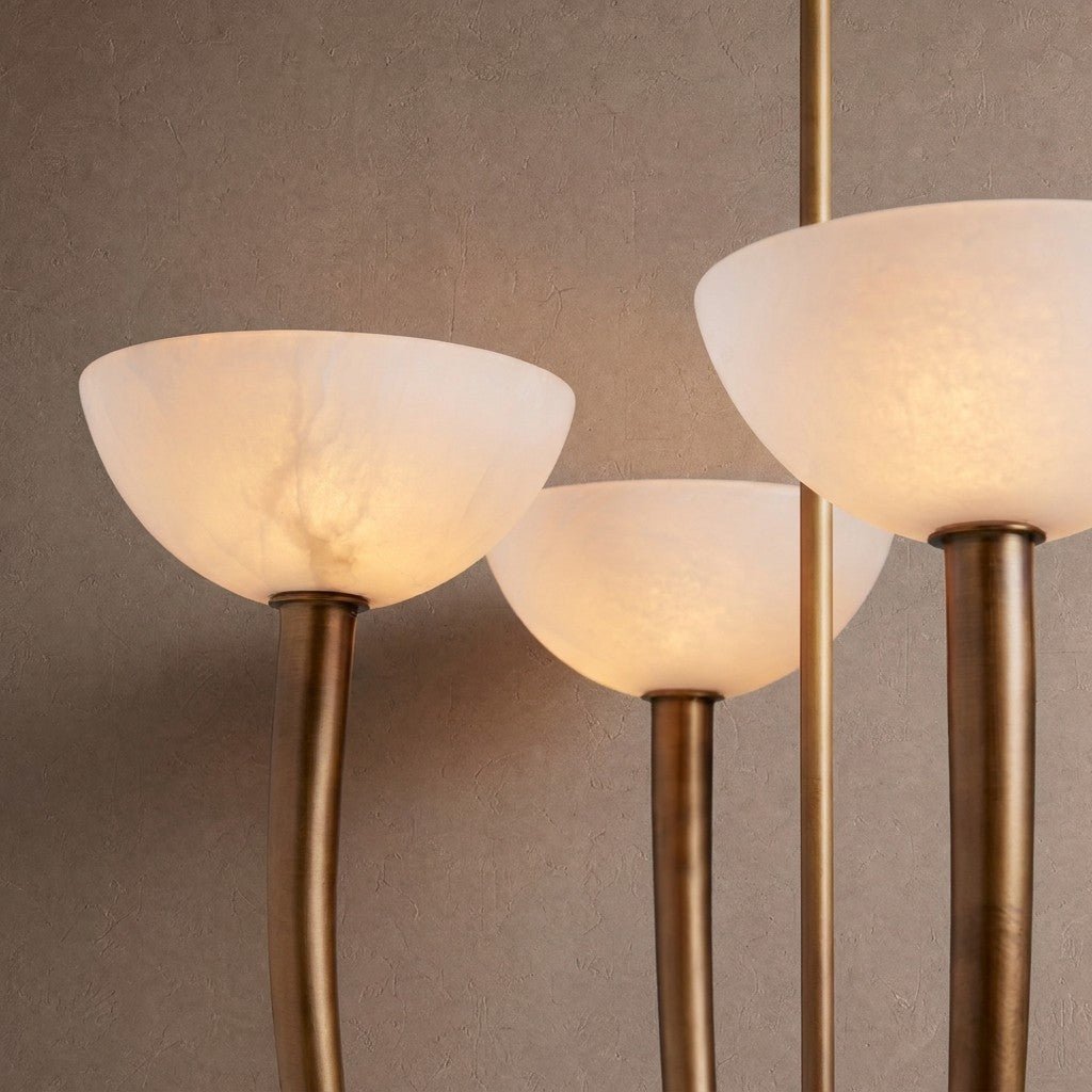 Saguaro Alabaster Chandelier - 42"Brasscasivra