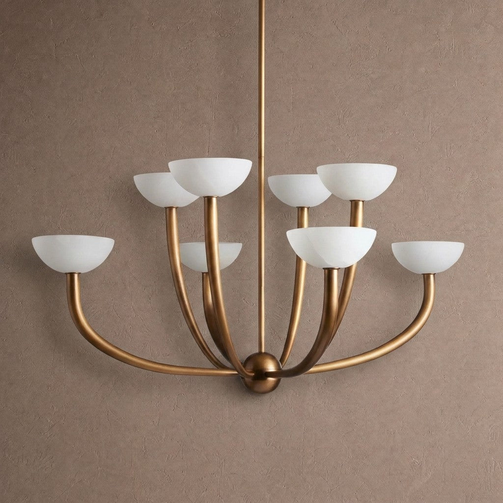 Saguaro Alabaster Chandelier - 42"Brasscasivra