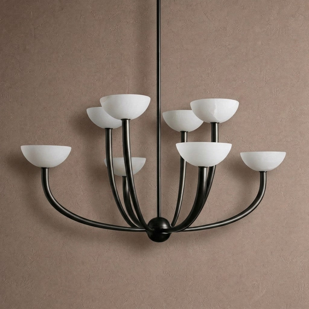 Saguaro Alabaster Chandelier - 42"Brasscasivra