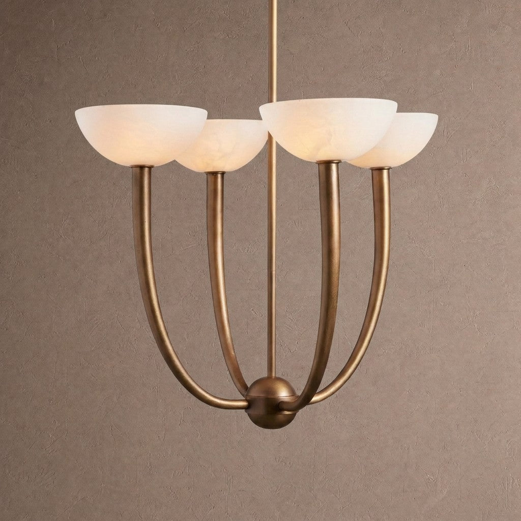 Saguaro Alabaster Chandelier - 22"Brasscasivra