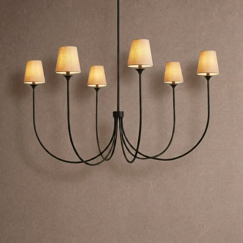 Saige Round Chandelier - Black55"casivra