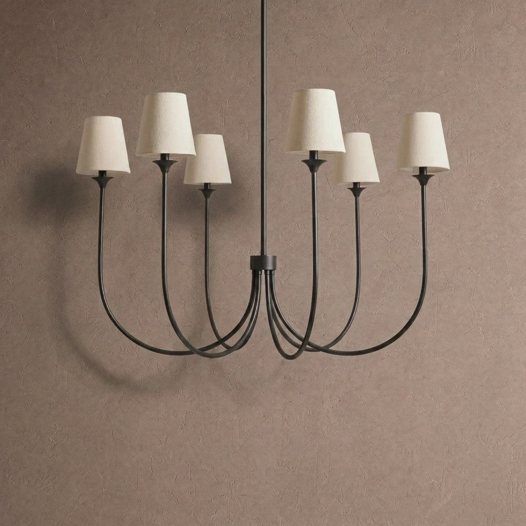 Saige Round Chandelier - Black42"casivra