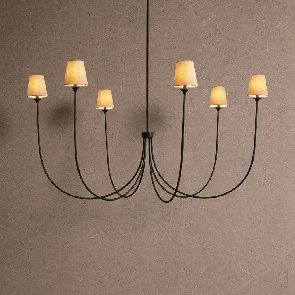Saige Round Chandelier - Black68"casivra