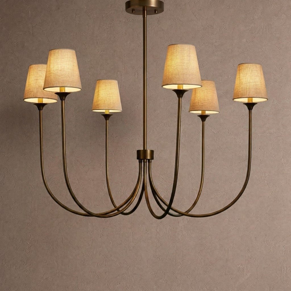 Saige Round Chandelier - Brass42"casivra