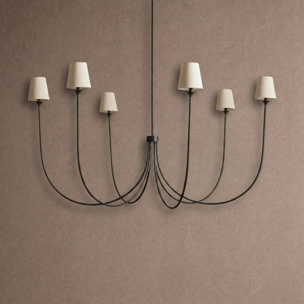 Saige Round Chandelier - Black55"casivra