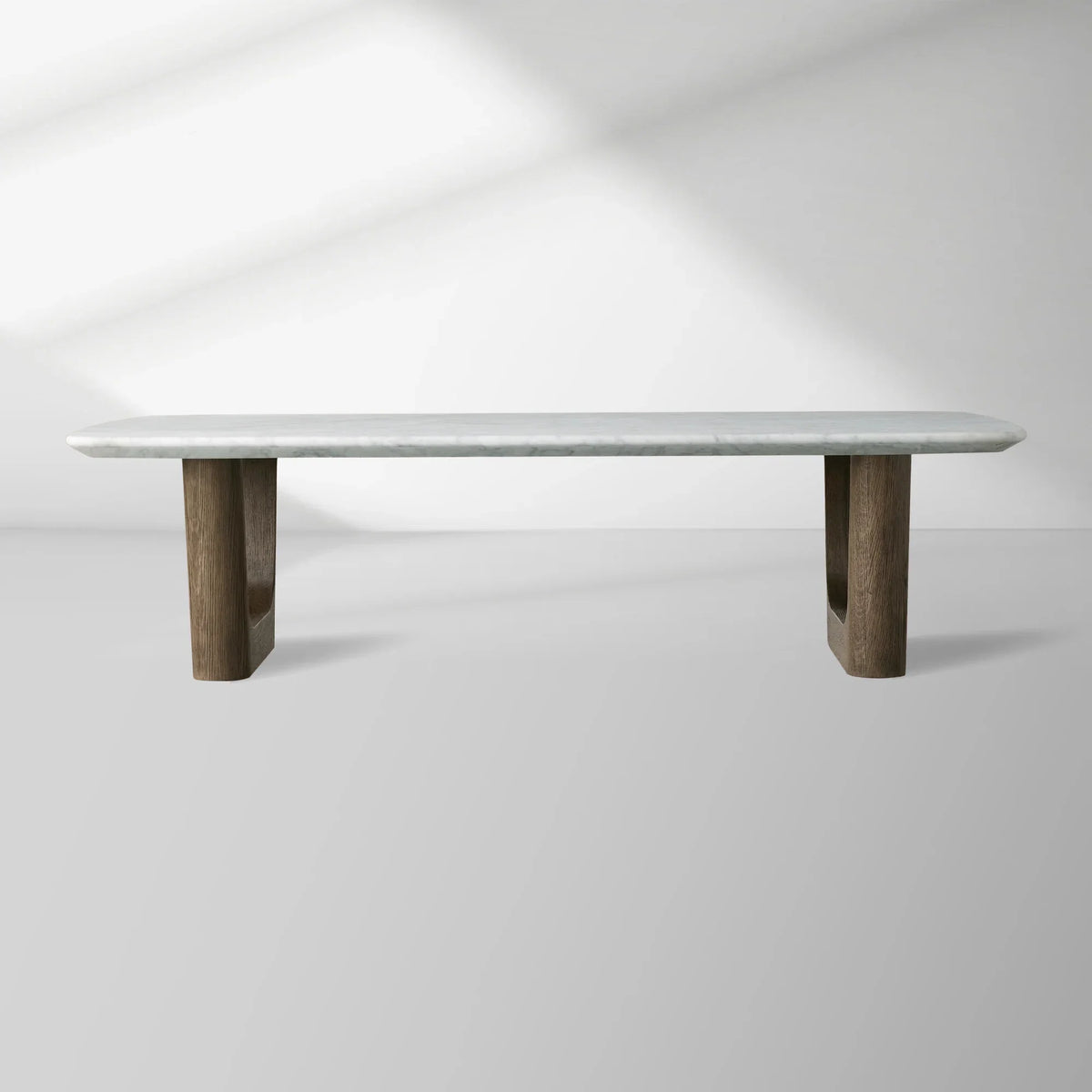 Saint Germain Stone Coffee Table with Rennes Base in Natural Stone