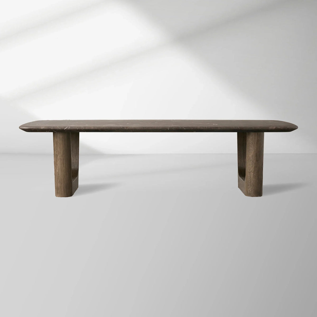 Saint Germain Stone Coffee Table with Rennes Base in Natural Stone