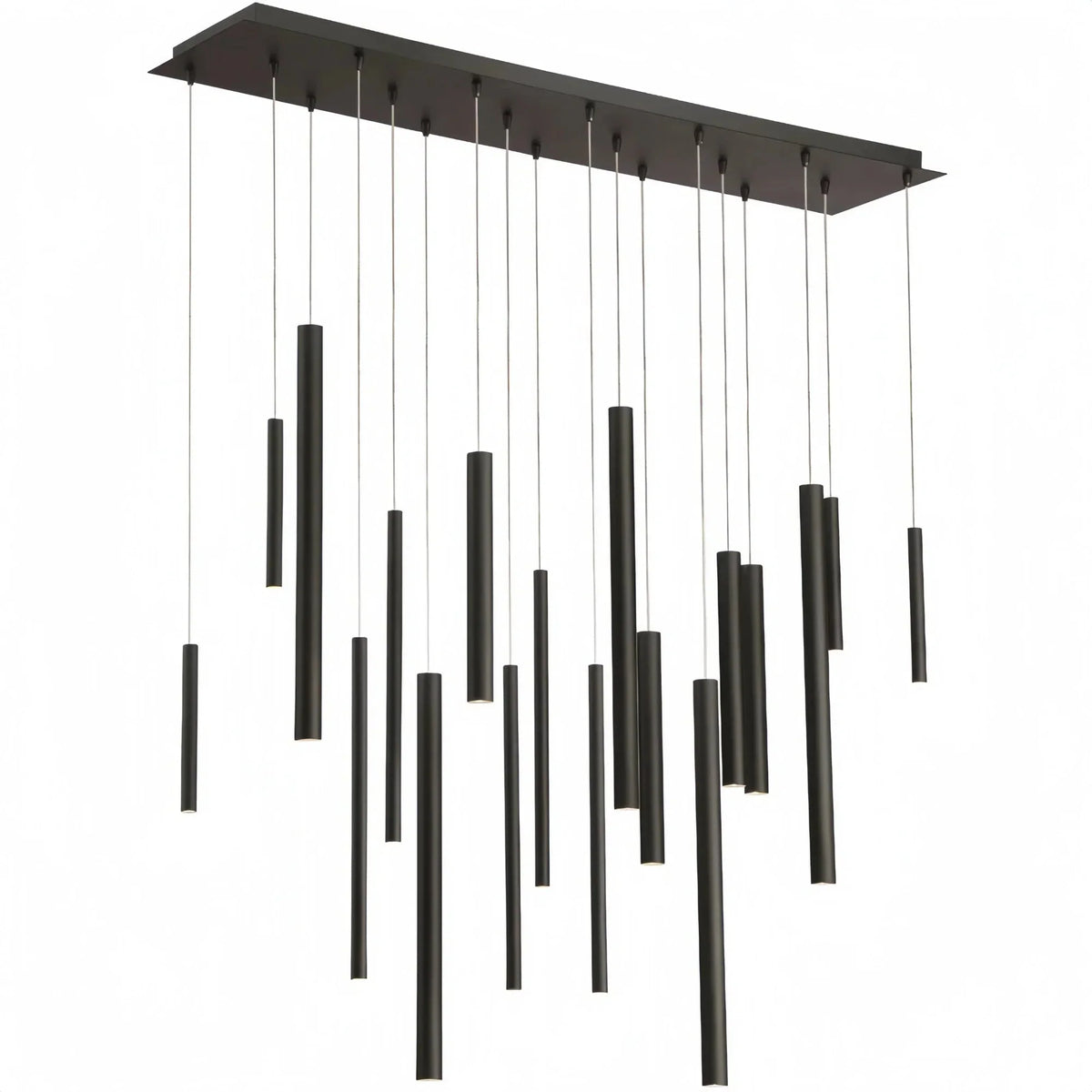 Santana Modern Linear Multi Light Pendant for Kitchen Island - 42"L x 10"W x 1.25"HBlackcasivra