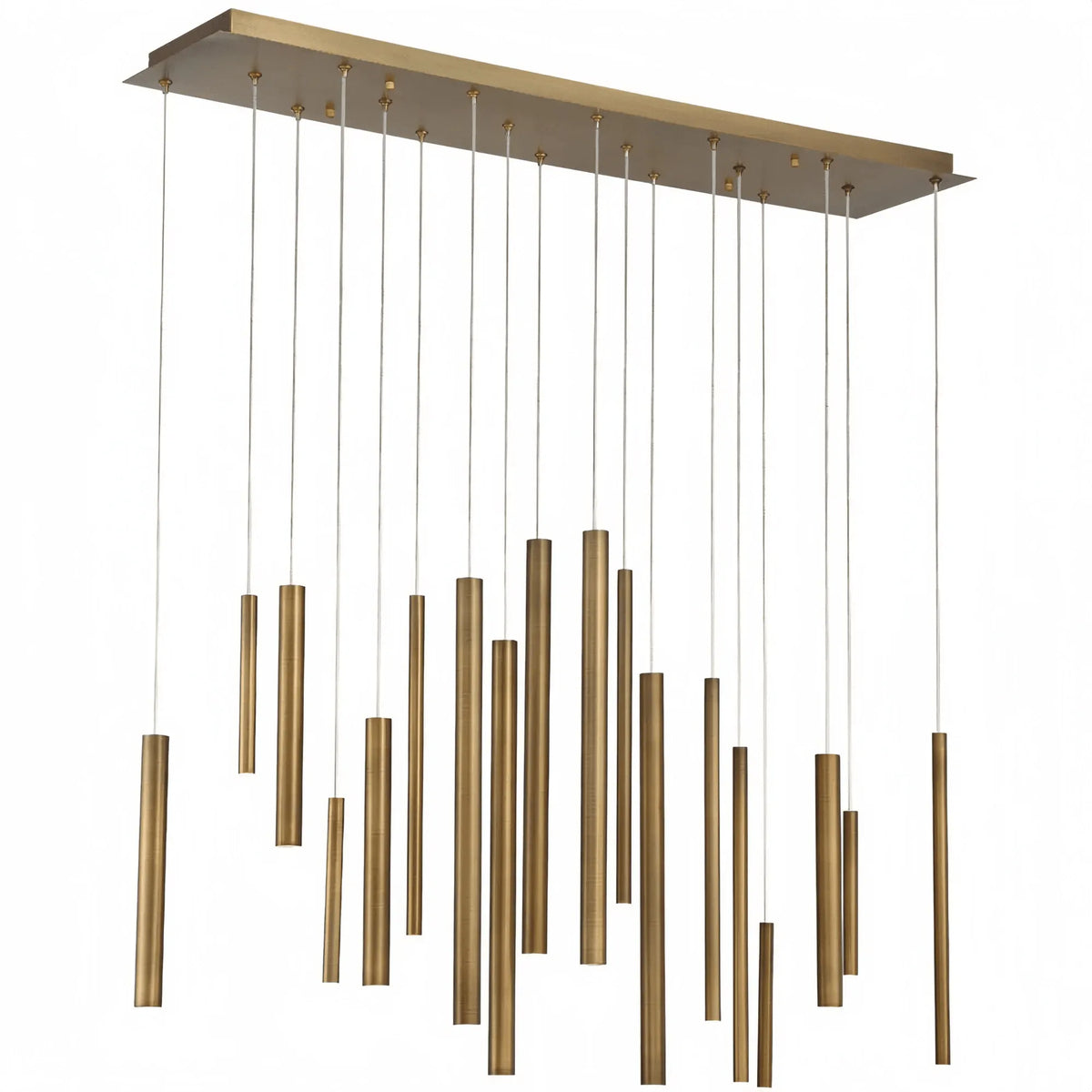 Santana Modern Linear Multi Light Pendant for Kitchen Island - 42"L x 10"W x 1.25"HAntique Brasscasivra