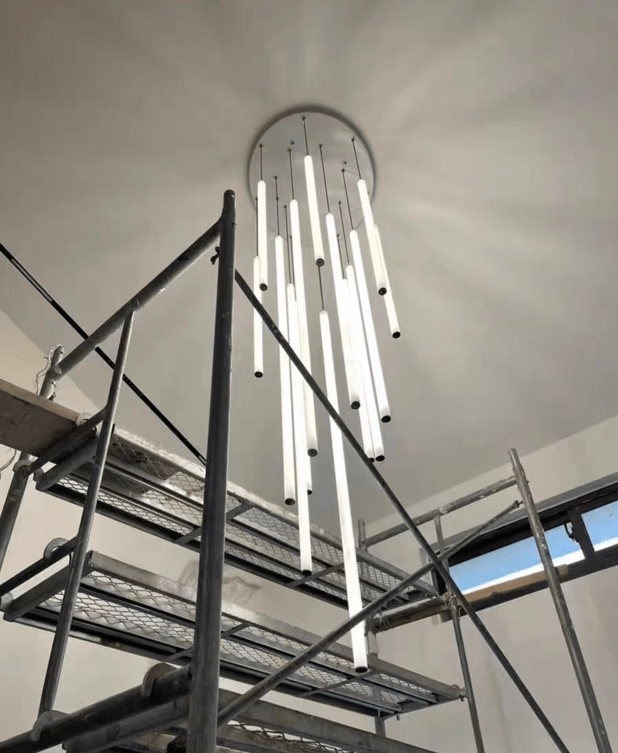Scandinavia Minimalist White Pendant Light for Bedside/Dining Room/Staircase - One Single: SWarm Lightcasivra