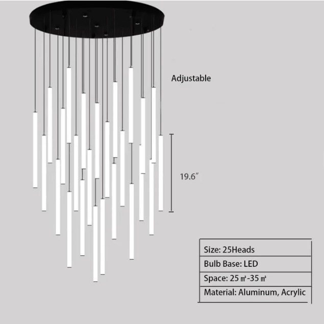 Scandinavia Minimalist White Pendant Light for Bedside/Dining Room/Staircase - 25 Lights: SWarm Lightcasivra