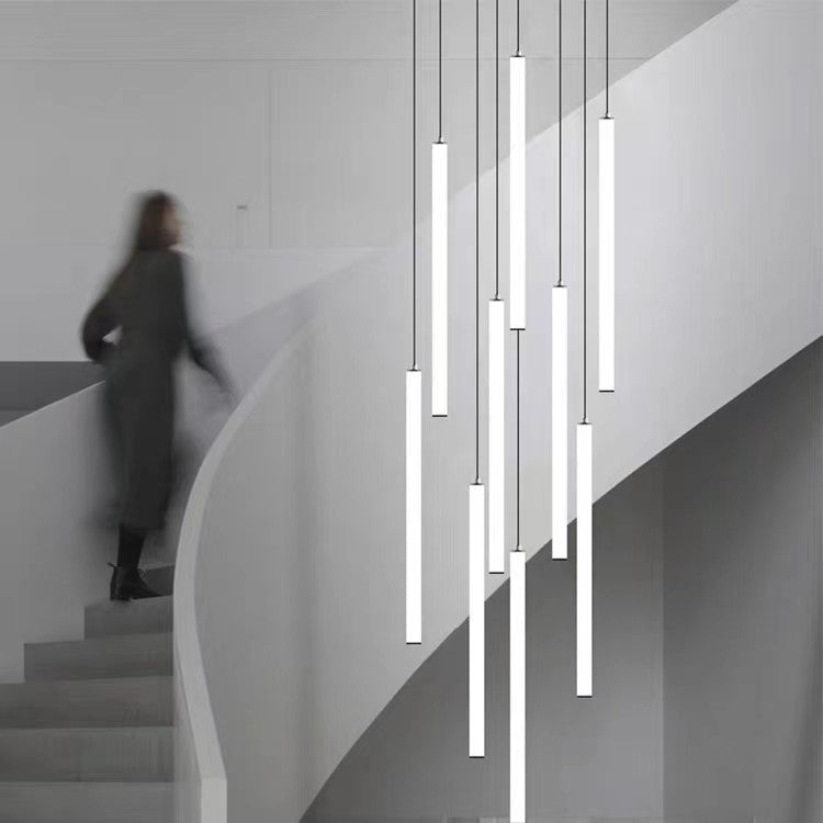 Scandinavia Minimalist White Pendant Light for Bedside/Dining Room/Staircase - 9 Lights : SWarm Lightcasivra