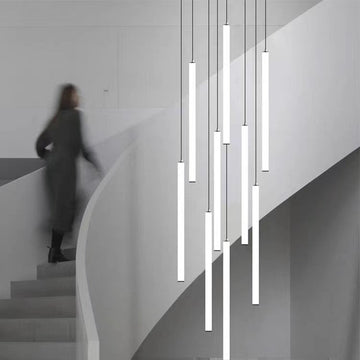 Scandinavia Minimalist White Pendant Light for Bedside/Dining Room/Staircase - 9 Lights : SWarm Lightcasivra