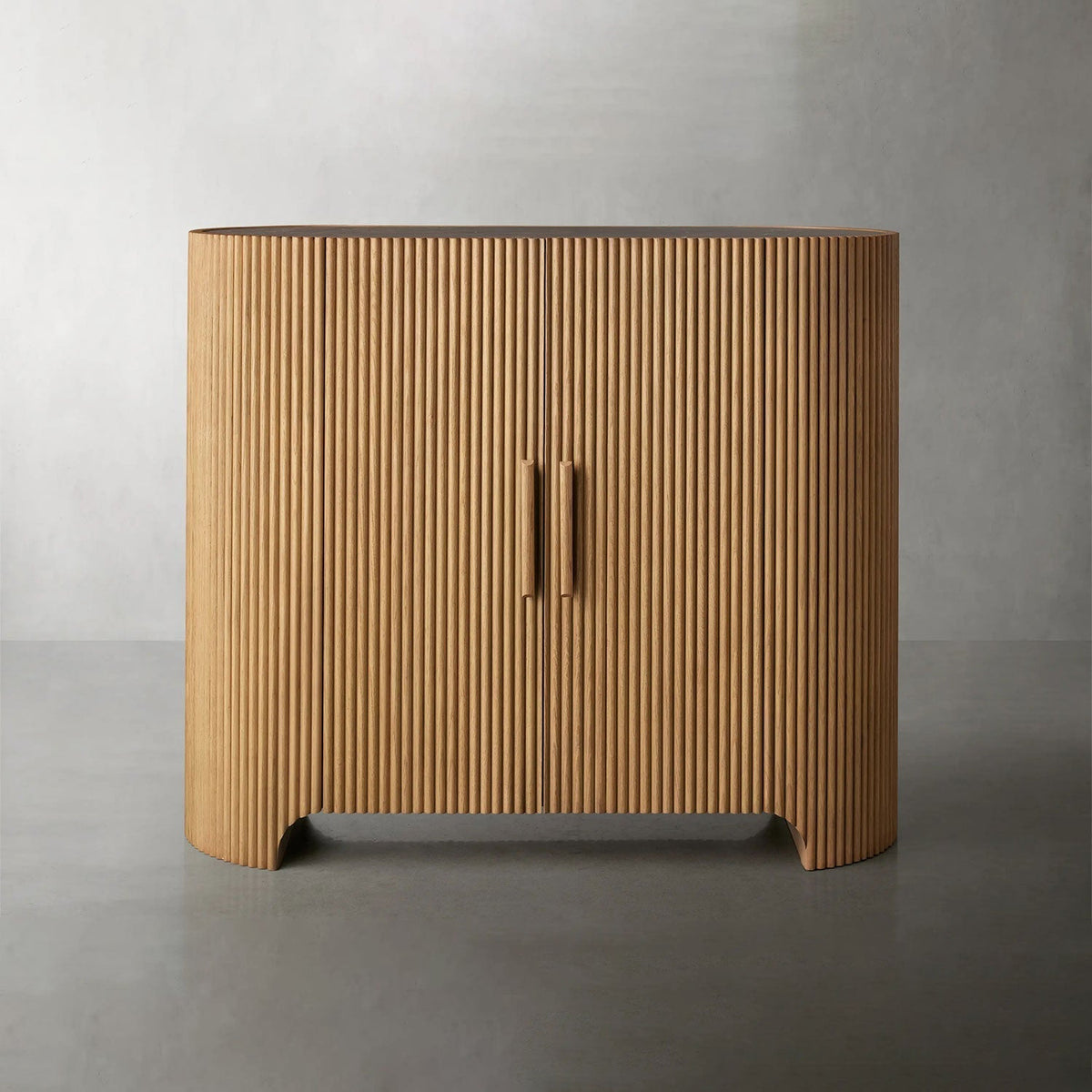 Aurelia Reeded Oak Marble Hall Chest