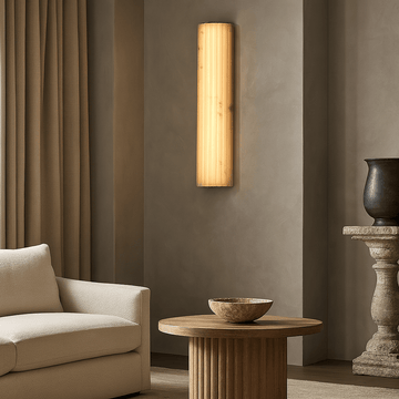Marlo 18-inch marble wall sconce full view