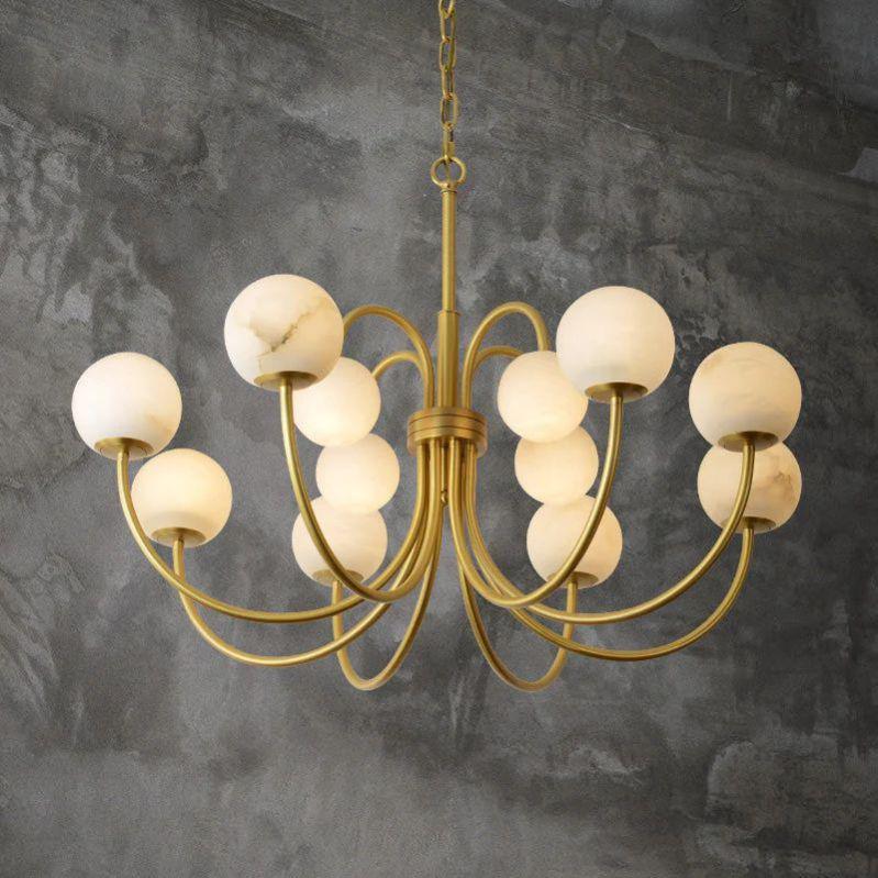 Sefet Alabaster Chandelier Light - Upward 23" x 29.5" / 59 x 75cmcasivra
