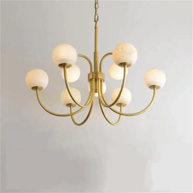 Sefet Alabaster Chandelier Light - Upward 23" x 29.5" / 59 x 75cmcasivra