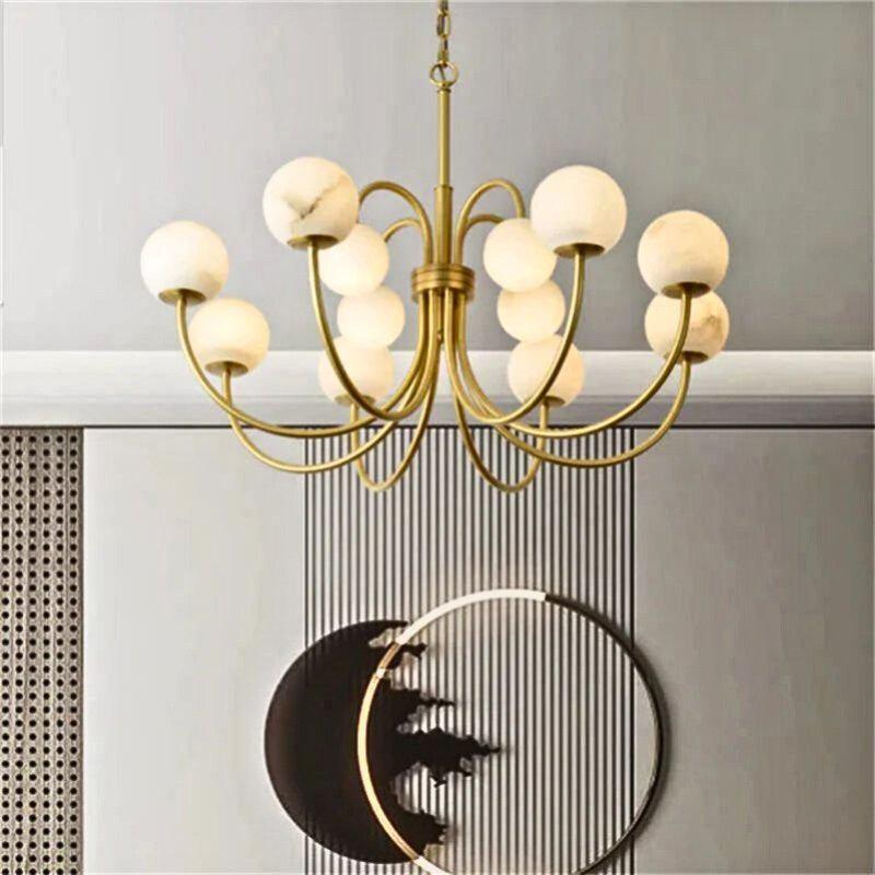 Sefet Alabaster Chandelier Light - Upward 23" x 29.5" / 59 x 75cmcasivra