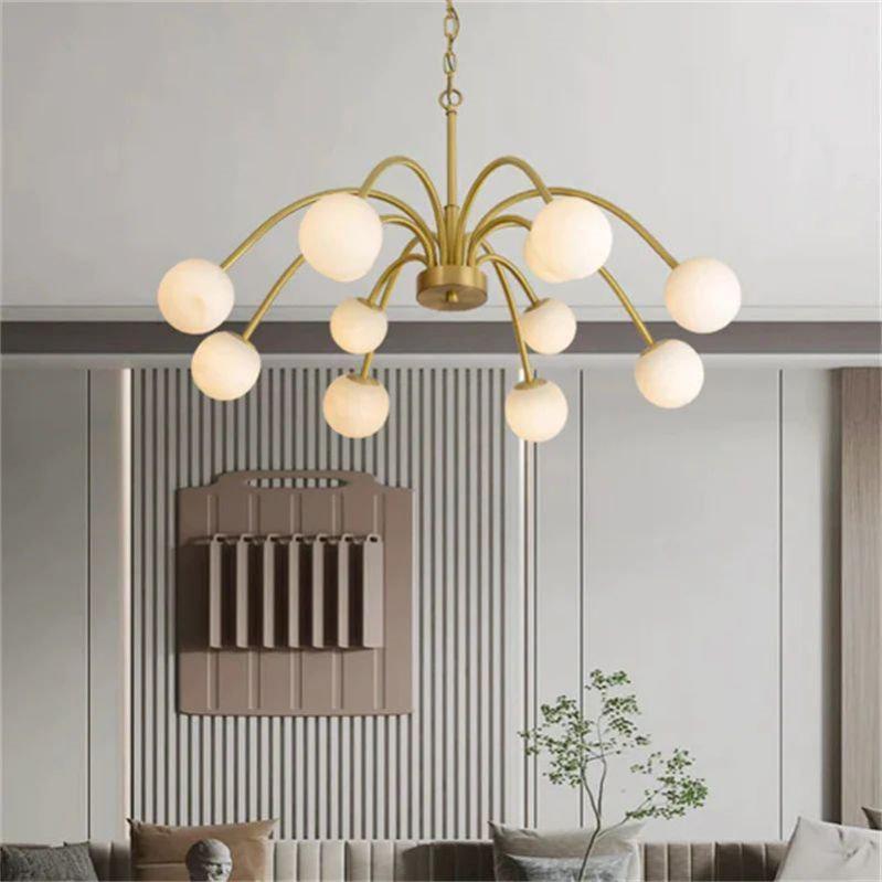 Sefet Alabaster Chandelier Light - Upward 23" x 29.5" / 59 x 75cmcasivra
