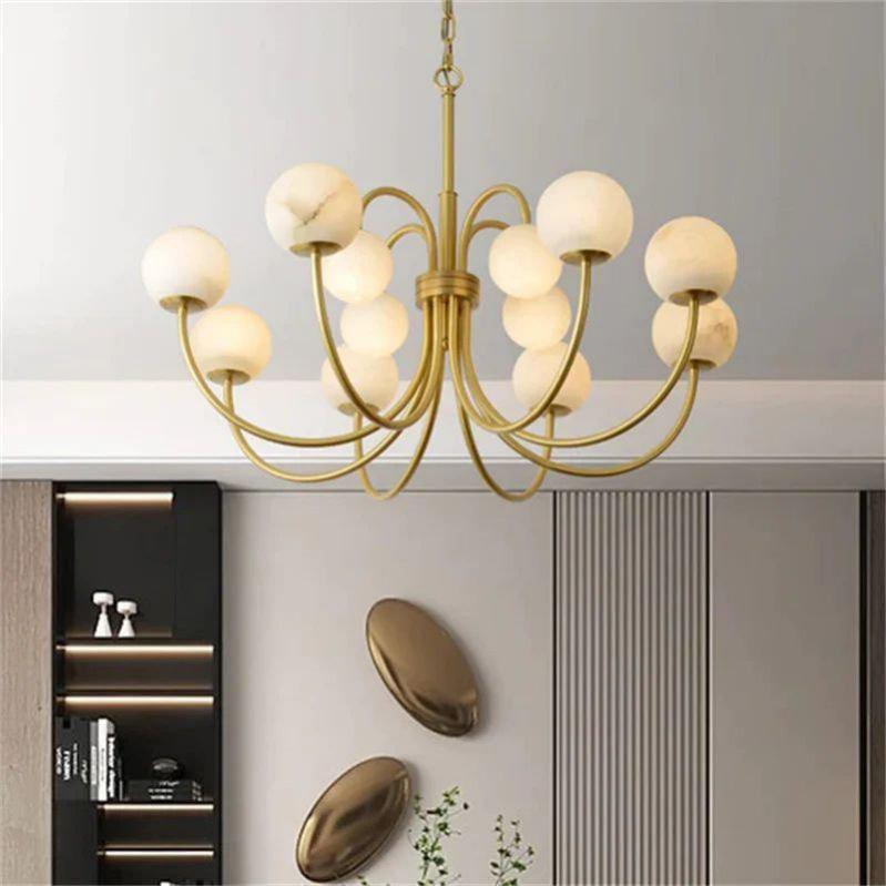 Sefet Alabaster Chandelier Light - Upward 23" x 29.5" / 59 x 75cmcasivra