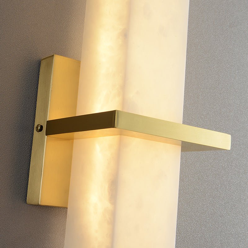 Serene Modern Alabaster Linear Wall Sconce - casivra