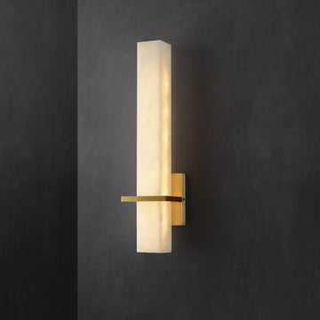 Serene Modern Alabaster Linear Wall Sconce - casivra