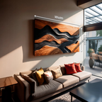 Modern Carved Wall Art For Living Room Decor