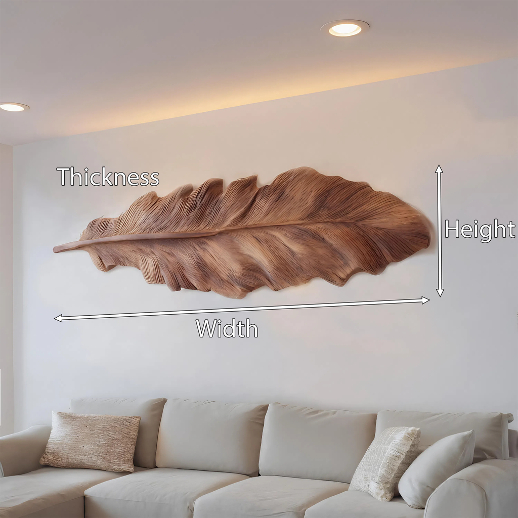 Handcrafted Feather Wall Sculpture For Living Room Decor