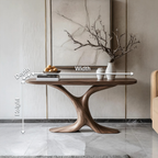 Handcrafted Wooden Live Edge Console Table For Entryway Decor