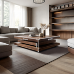 Rustic Mid Century Live Edge Coffee Table For Furniture Accent