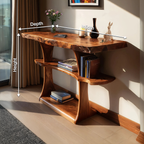 Farmhouse Live Edge Entryway Table For Hallway And Foyer Design