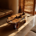 Modern Solid Wood Abstract Coffee Table For Furniture Decor