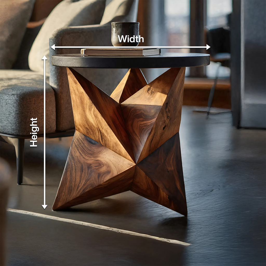 Handcrafted Wooden Side Table For Elegant Furniture Decor