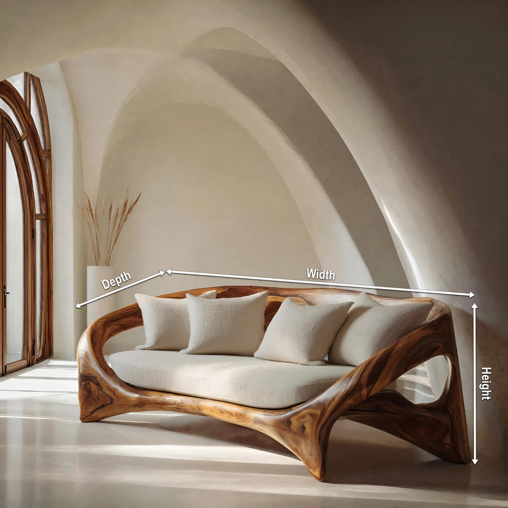 Organic Sculptural Sofa For Living Room Space