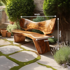 Handcrafted Outdoor Wooden Bench For Serene Garden Corners